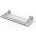 Allied Brass DT-1/16-GAL-SCH Dottingham 16 Inch Gallery Rail Glass Shelf, Satin Chrome