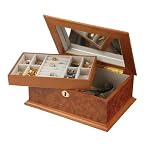 Mele Roxanne Jewelry Box with Lift Tray in Oak