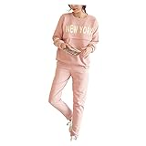 Spinas(スピナス) 綿100％だから肌に優しい！ マタニティ ルームウェア 授乳口付き セットアップ スウェット （ピンク） (M)