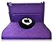 Ionic Rotating Designer Leather Apple iPad Air 2 Case (iPad 6) Cover with Stand (Purple)