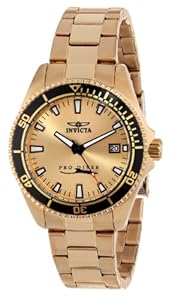Invicta Women's 15138SYB Pro Diver Gold Dial 18k Ion-Plated Stainless Steel Watch