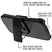 Alcatel POP ICON Case, Alcatel POP ICON Holster, Two Layer Hybrid Armor Hard Cover with Built in Kickstand for Alcatel One Touch Fierce 2 7040T, Alcatel POP ICON A564C (T Mobile, Metro PCS, Straight Talk) from MINITURTLE | Includes Screen Protector - Black