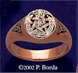 Copper Moon Pentacle Ring
