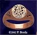 Copper Moon Pentacle Ring