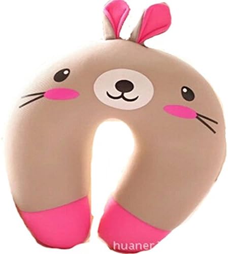 Creative Cartoon Rabbit U-shaped Neck Pillow Car Sofa Cusion Grey