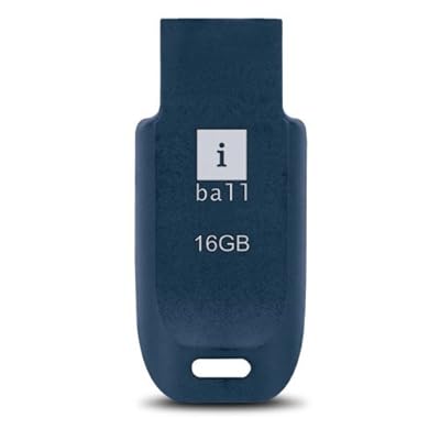 iBall 16GB Crest P9 Small / Compact &amp; Feather Light Design Pendrive - Blue