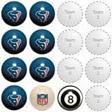 Houston Texans 1-TEAM BILLIARDS/POOL TABLE BALL SET (9)