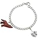 Stainless Steel Wooden Wolf and Cubic Zirconia