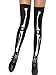 Smiffys Stockings With Skeleton Print Costume, Black/White, One Size