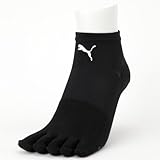 (プーマ)PUMA 足底滑り止め付き・ランニングタイプ・アーチフィットサポート5本指スニーカーソックス 2822204 98 ブラック 25-27cm