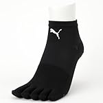 (プーマ)PUMA 足底滑り止め付き・ランニングタイプ・アーチフィットサポート5本指スニーカーソックス 2822204 98 ブラック 25-27cm