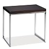 Avenue Six Wallstreet End Table, Chrome and Espresso