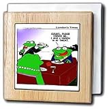 Review 3dRose LLC  / Frog Dinner Date Embarrassment - 6 Inch Tile Napkin Holder