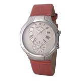 Philip Stein Teslar Round Mens Pink Lizard Strap Ivory Dial Dual Time Watch 7-EI-ARO by Philip Stein