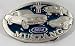 Classic Mustang Enamel Pewter Belt Buckle