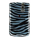 Premium Designer Hard Crystal Snap-on Case for Blackberry Curve 8330 Case - Cool Blue Black Zebra Print