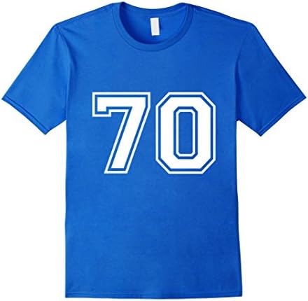 Men's Number 70 Team Sport Jersey T-Shirt 2XL Royal Blue