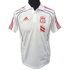 Liverpool White Polo Shirt 2010-11