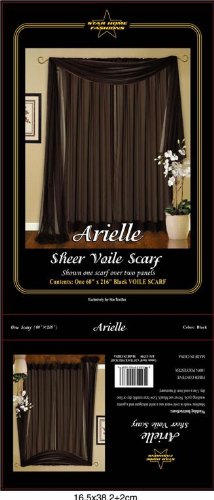 Sheer Voile One Window Curtain/panel 60'' X 84'' Inch in Black