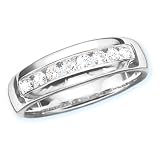 14K White Gold 1/2 ct. Diamond Men's Wedding Band (Highest Quality)