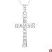3/4 Carat Sterling Silver CZ Cross Pendant