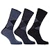 Universal Textiles Men's Argyle Socks with Non Elastic Top (3 Pack)