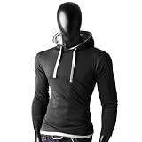 Produkt-Bild: Basic Shirt Hoodie Schwarz XL