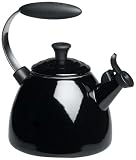 Le Creuset Halo Enamel-on-Steel 1-1/2-Quart Kettle, Black