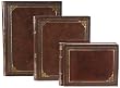 Italian Leather Photo Album, with Gold Corners, Wedding Album, Scrapbook, Embossed Design, Gift Boxed