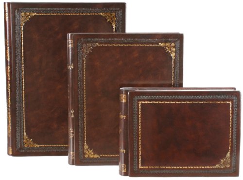 Italian Leather Photo Album,  Gold Corners, Wedding 