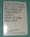 Book Records of university adult education 1886-1939: A calendar (Portsmouth record series)