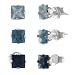 Sterling Silver Princess-cut Cubic Zirconia Stud Earrings (Set of 3)