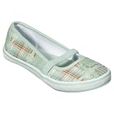 Girls' Xhilaration Lenda Plaid Skimmers - Green