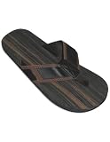 Dockers - Mens Flip Flop Sandal, Black, Brown