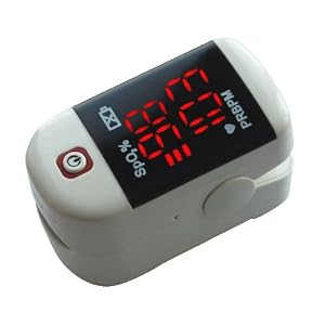 NatureSpirit® Model MD300C11 Fingertip Pulse Oximeter with easy to read two way flip bright red color LED display