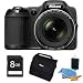 Nikon COOLPIX L820 16 MP Digital Camera with 30x Zoom (Black)Deluxe Bundle With 8gb SDHC card , Digpro Case , Claning Kit