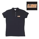 Illinois Fighting Illini NCAA Classic Pique Polo Shirt for Women (Black)