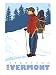 Snow Hiker, Stratton, Vermont Giclee Poster Print, 12x16