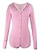 Moxeay V-Neck One Piece Bodysuit Long Sleeve Bodycon Rompers (X-Large, Pink)