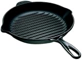 from Le Creuset Le Creuset Cast Iron Round Grillit, Satin Black, 26 cm (Model 20123260000460)