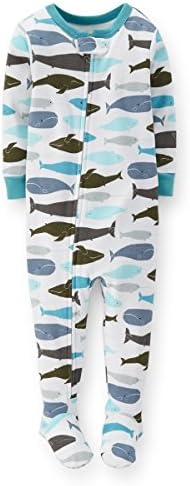 Carters 1-Piece Snug Fit Cotton PJs Ivory Whale