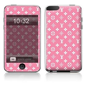 PINK MONOGRAM Design Apple iPod Touch 2G 3G 2nd 3rd Generation 8GB 16GB 32GB Vinyl Skin Decal Cover Sticker Protector (Matte Finish)+ Free Screen Protector