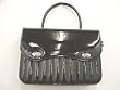 Hells Belles Black Back Seat Bag Black and Leopard Tuck n Roll Style Handbag