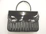 Hells Belles Black Back Seat Bag Black and Leopard Tuck n Roll Style Handbag