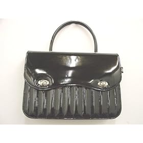 Hells Belles Black Back Seat Bag Black and Leopard Tuck n Roll Style Handbag