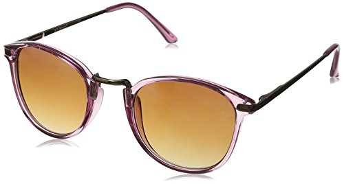 A.J. Morgan Women's Castro Round Sunglasses, Crystal Light Pink, 49 mm