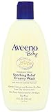 Aveeno Baby Soothing Relief Creamy Wash, Fragrance Free, 8 Ounce (Pack of 2)