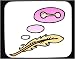 Mouse Pad with bone, feather, dreaming, thinking, bird