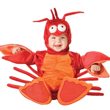 Lil Characters Unisex-baby Infant Lobster Costume, Red/Orange, Large
