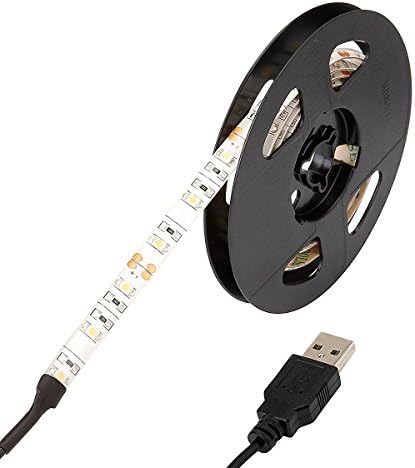 Bao Starry 1m/3.28ft 3528SMD 60 LEDs Waterproof Flexible USB LED Light Strip Ribbon (Warm White)
